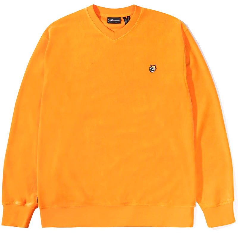 Mascot V-Neck Sweatshirt (Orange)