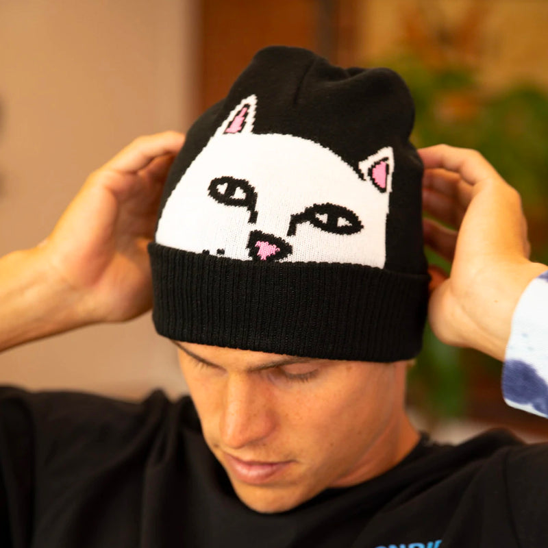 Peeking Nermal Beanie (Black)
