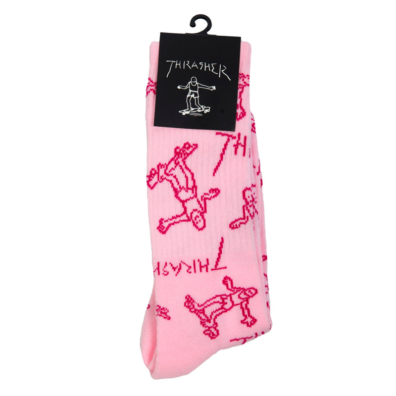 GONZ CREW SOCKS (Light Pink)