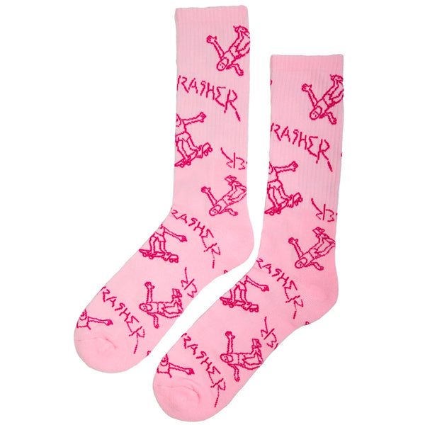 GONZ CREW SOCKS (Light Pink)