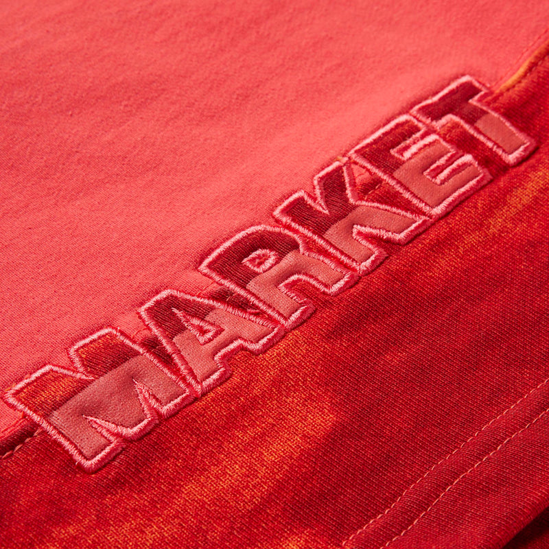 MARKET SPLIT TIE DYE SWEATSHORTS (Red)