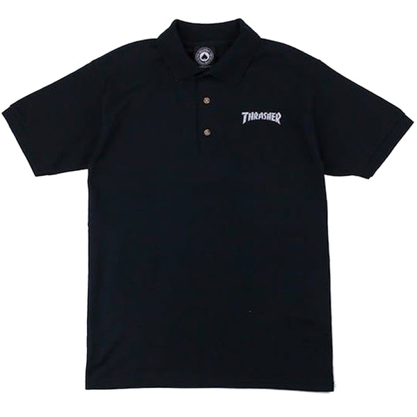 Thrasher Polo Tee (Black)