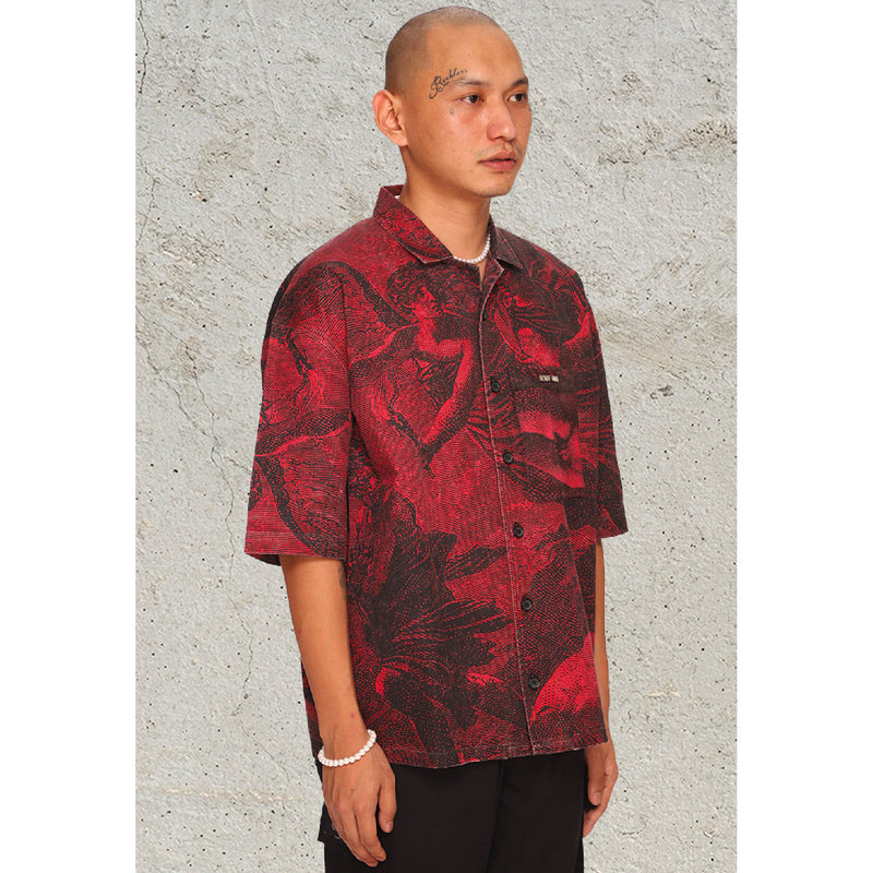 STONEWASHED "PROVIDENCE" SHIRT (RED)