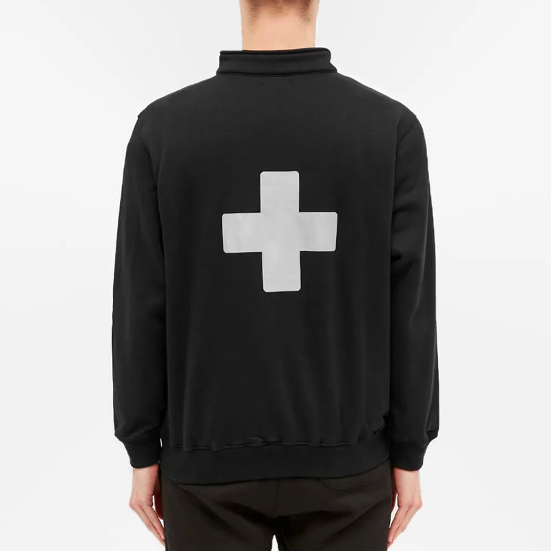 REFLECTIVE QUARTER ZIP SWEATSHIRT