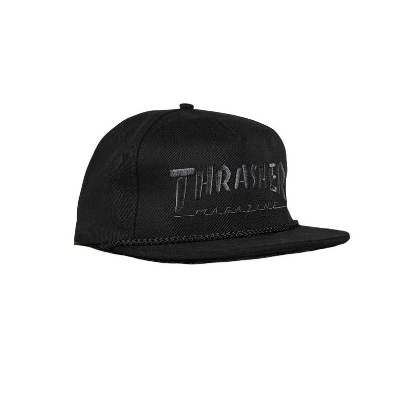 Thrasher Rope Snapback (Black/Black)