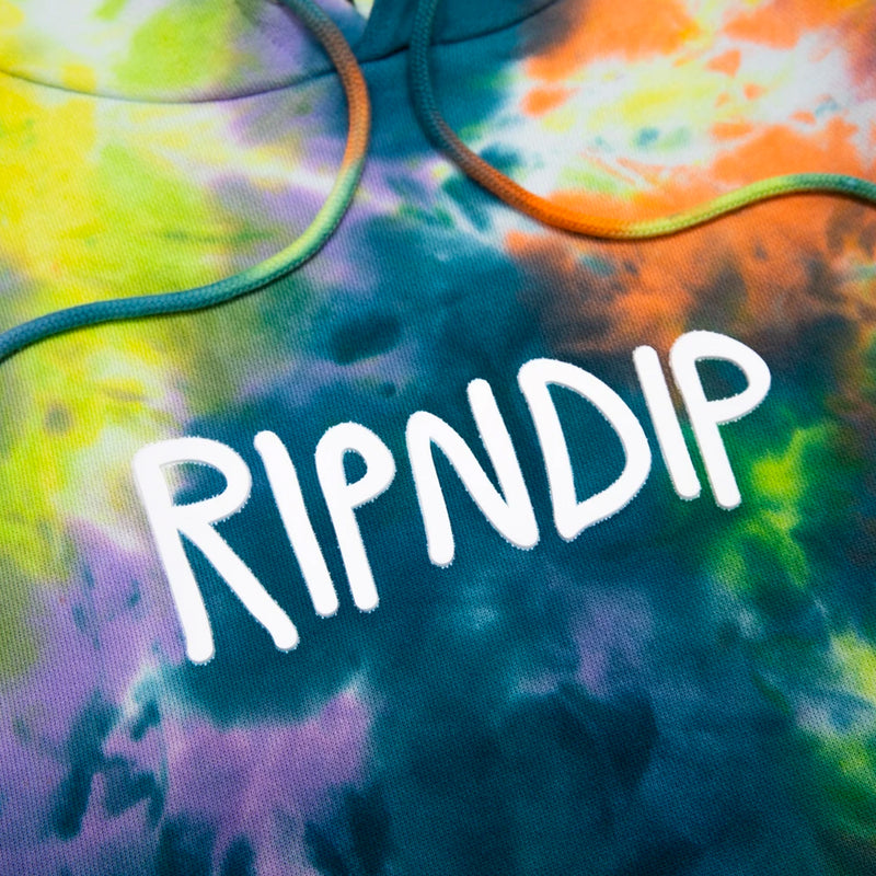 RIPNDIP Rubber Logo Hoodie (Tie Dye)