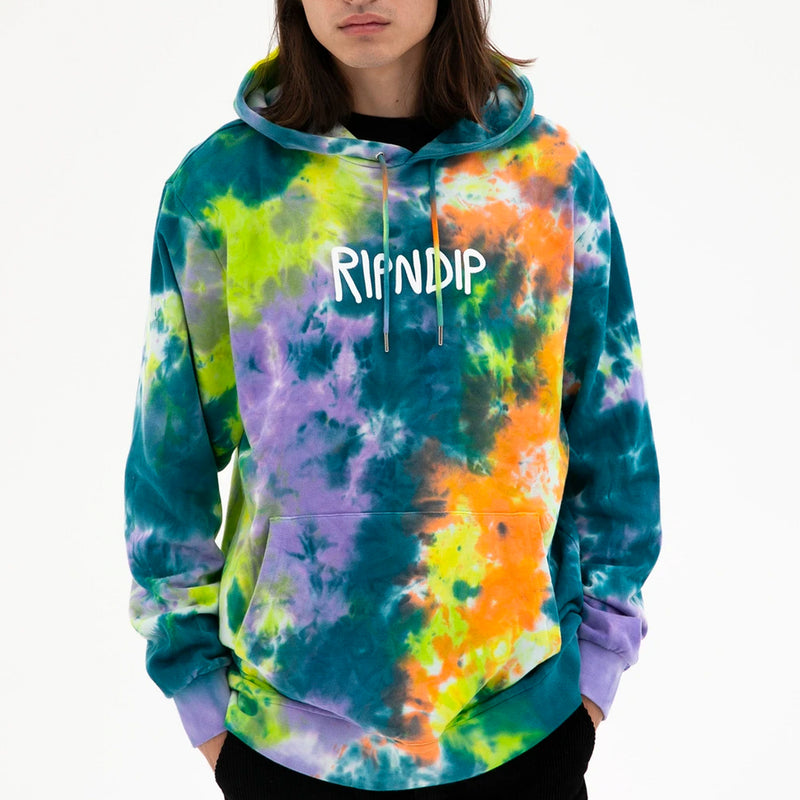 RIPNDIP Rubber Logo Hoodie (Tie Dye)