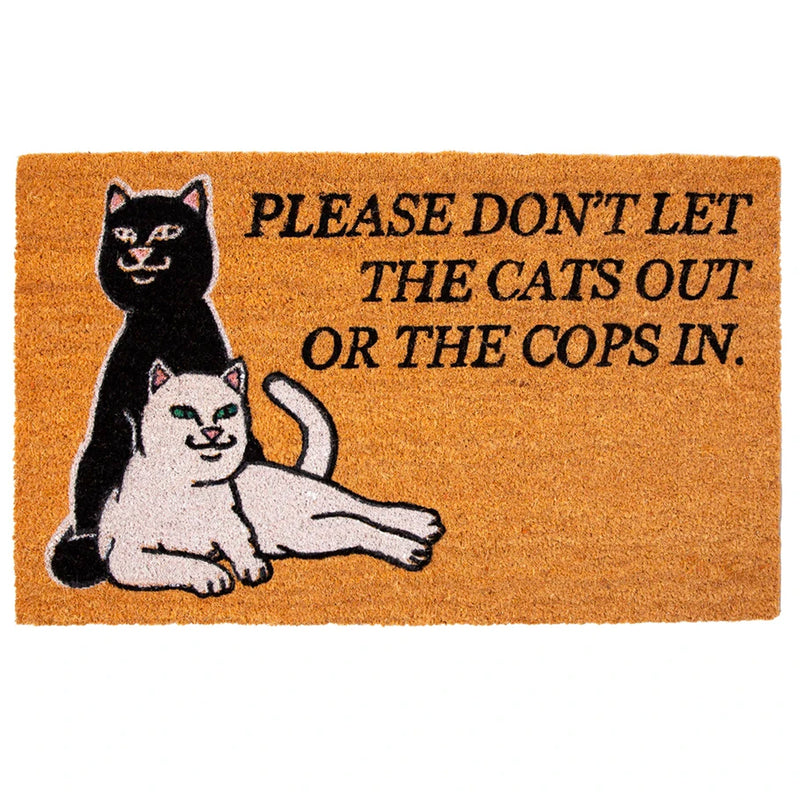 Don't Let The Cops In Door Mat (Brown)