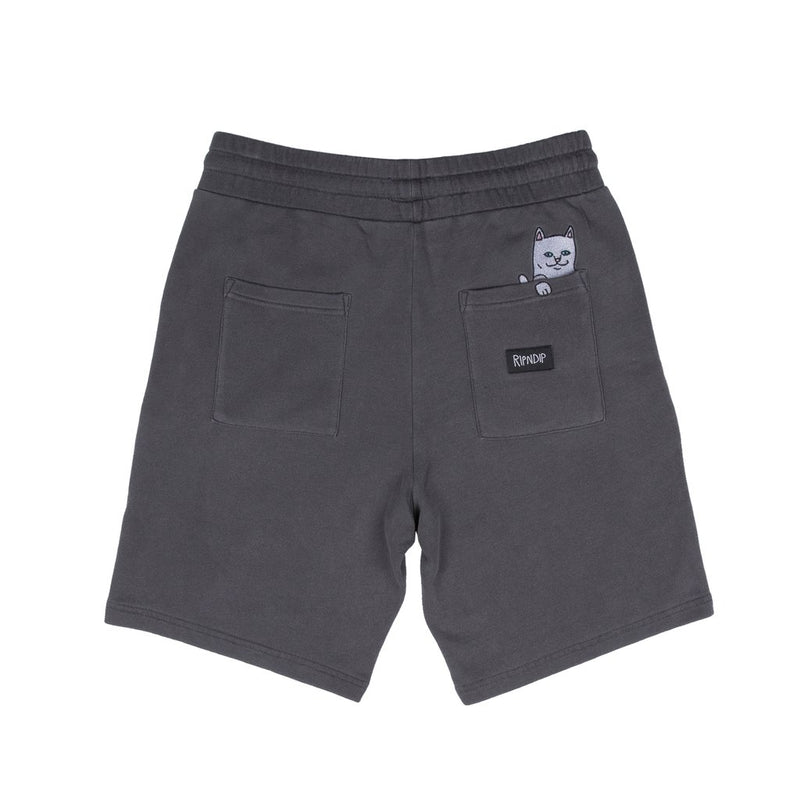 RIPNDIP Peek A Nermal Over Dye Sweat Shorts (Black)