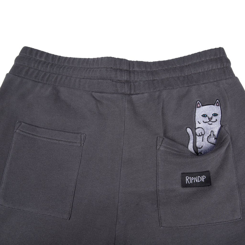 RIPNDIP Peek A Nermal Over Dye Sweat Shorts (Black)