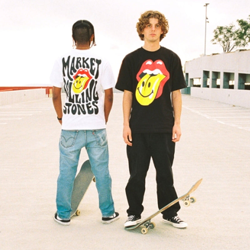 SMILEY® ROLLING STONES TEE (White)