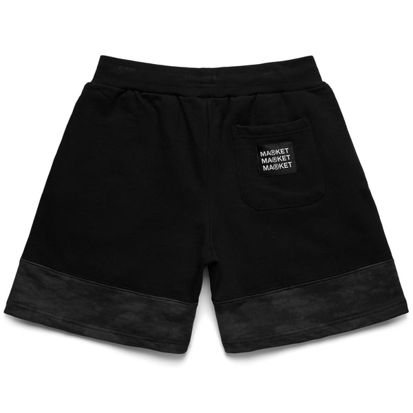 MARKET SPLIT TIE DYE SWEATSHORTS (Black)