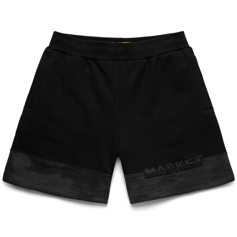 MARKET SPLIT TIE DYE SWEATSHORTS (Black)