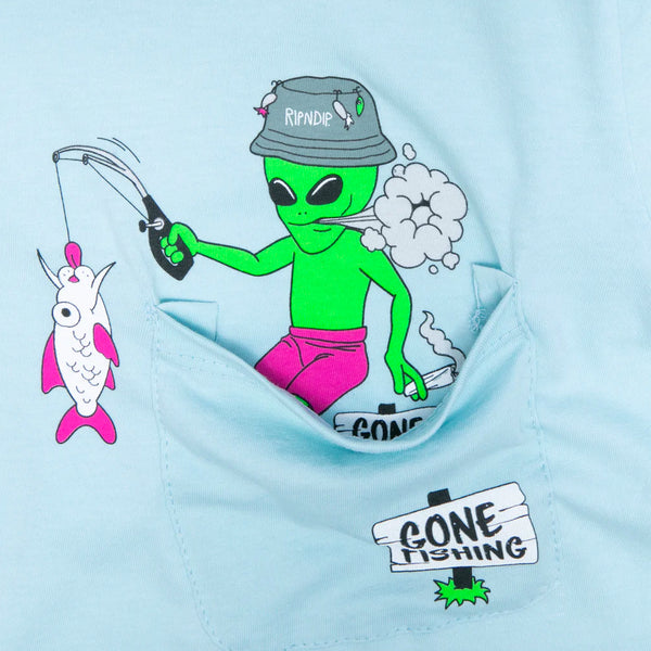 Gone Fishing Pocket Tee