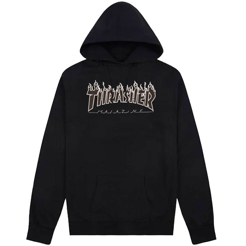 Flame Hoodie (Black/Black)