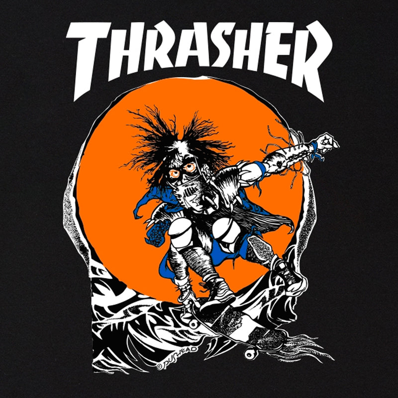 Thrasher Skate Outlaw Tee By Pushead (Black)