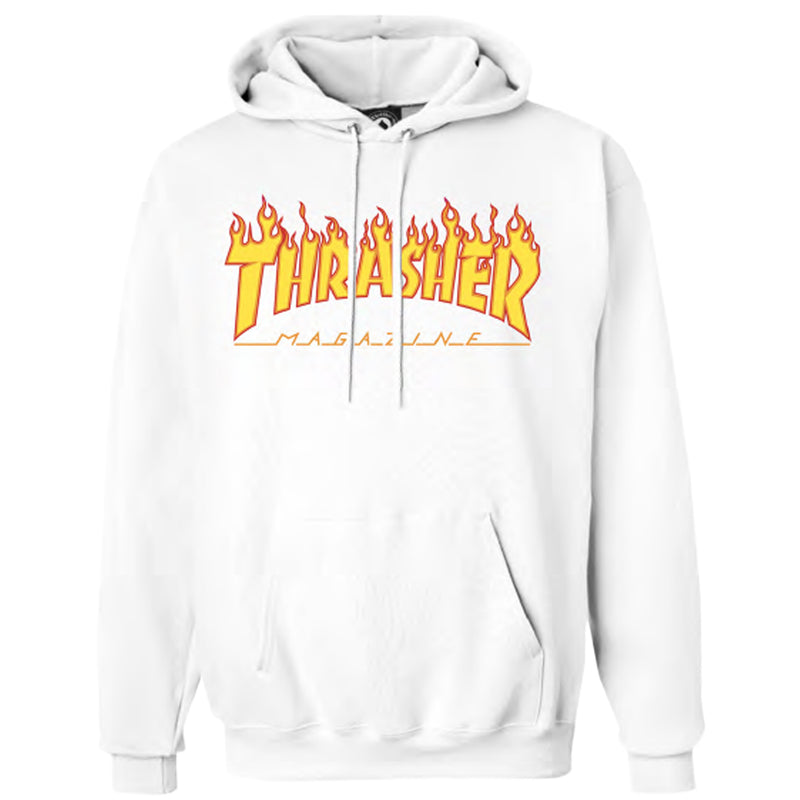 Flame Logo Hoodie (White)