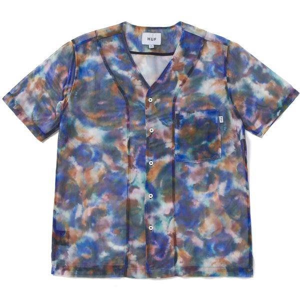 Women's Tiedye S/S Mesh Top