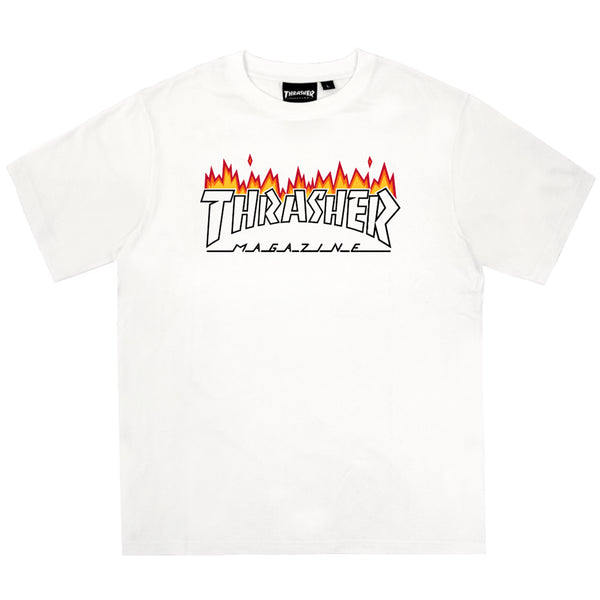 TRIANGLE FLAME TEE (White)