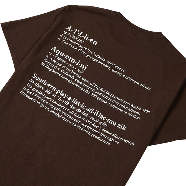 PLEASURES X OUTKAST Vocabulary Tee (Brown)