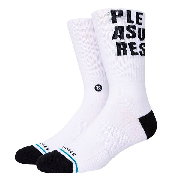 STANCE STACKED LOGO SOCKS (White)