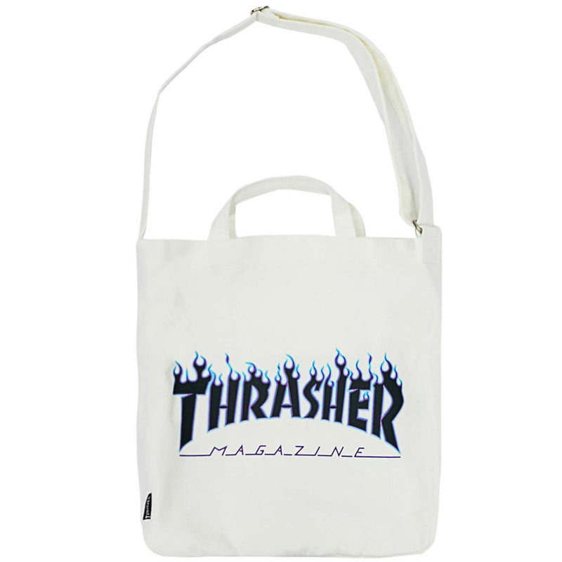 Purple Flame Tote Bag (White)