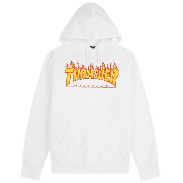 Flame Logo Hoodie (White)