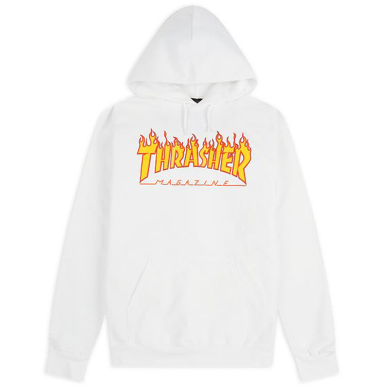 Flame Logo Hoodie (White)