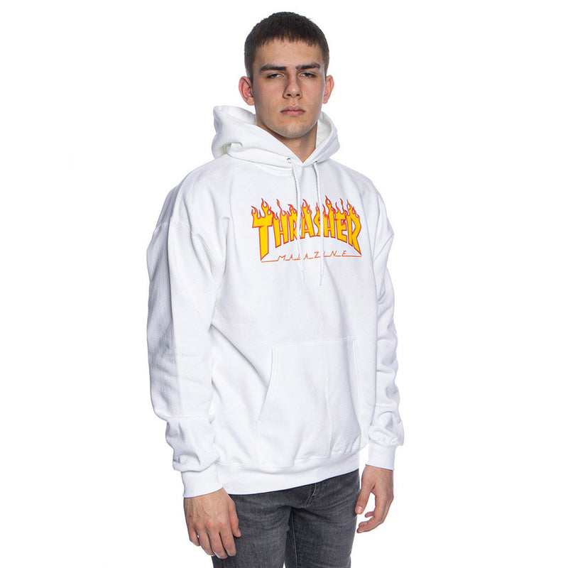 Flame Logo Hoodie (White)