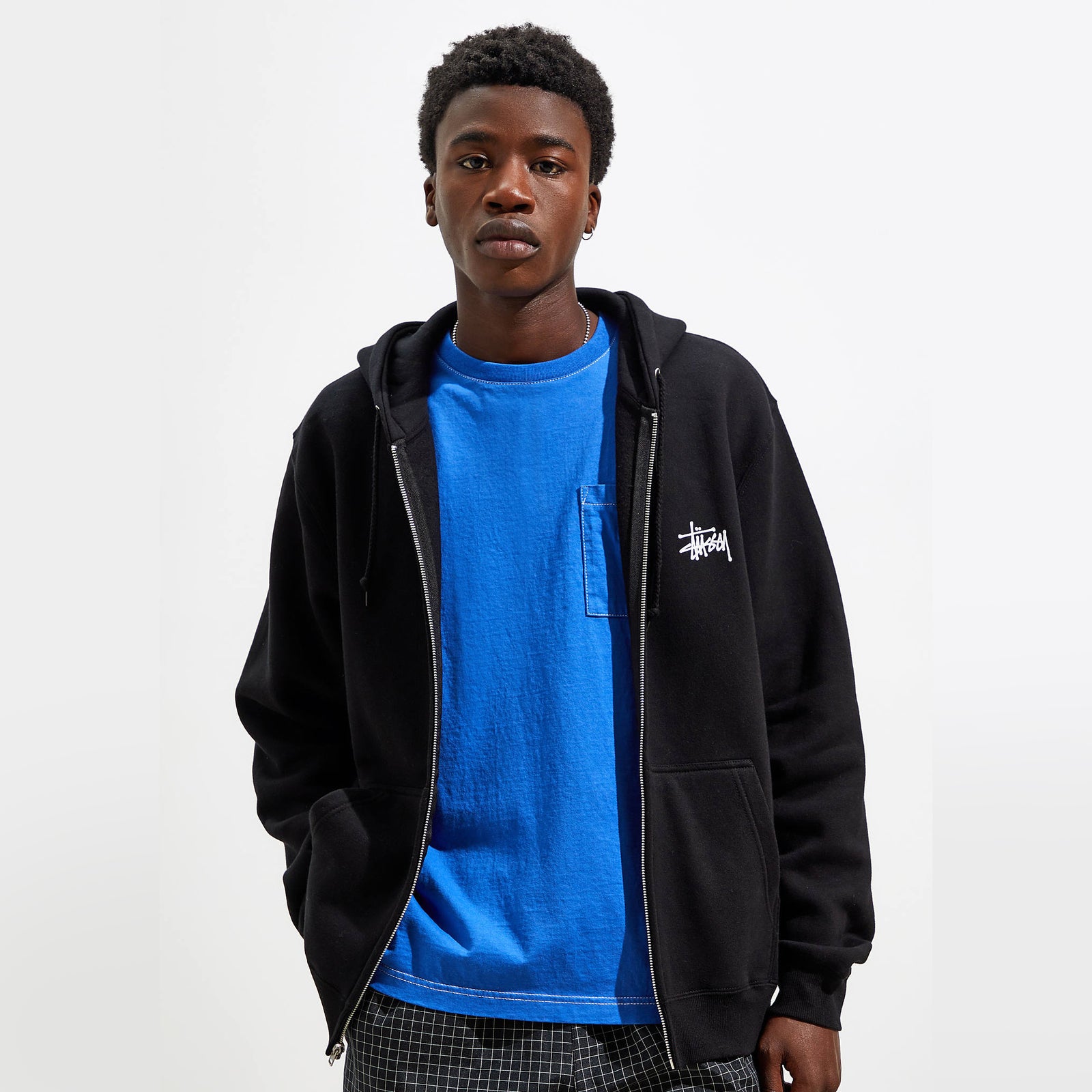 BASIC STÜSSY ZIP HOODIE BLACK XL Basic Stüssy Zip Hoodie – Black | Tee & Sweats | Stüssy